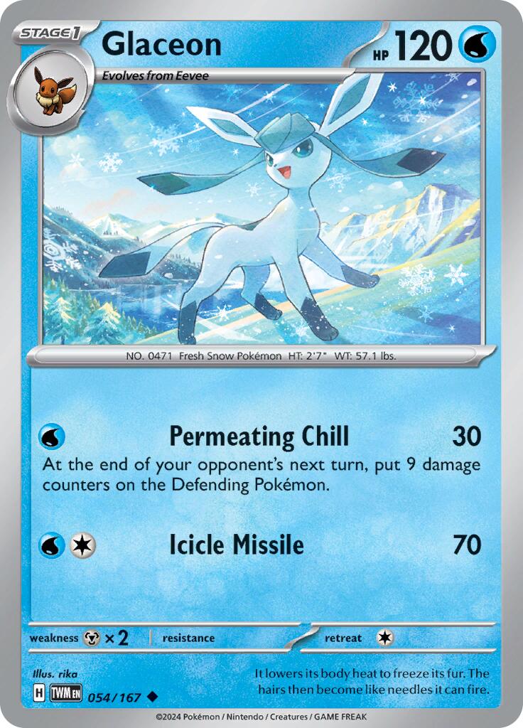 Glaceon (054/167) [Scarlet & Violet: Twilight Masquerade] | Exor Games Summserside