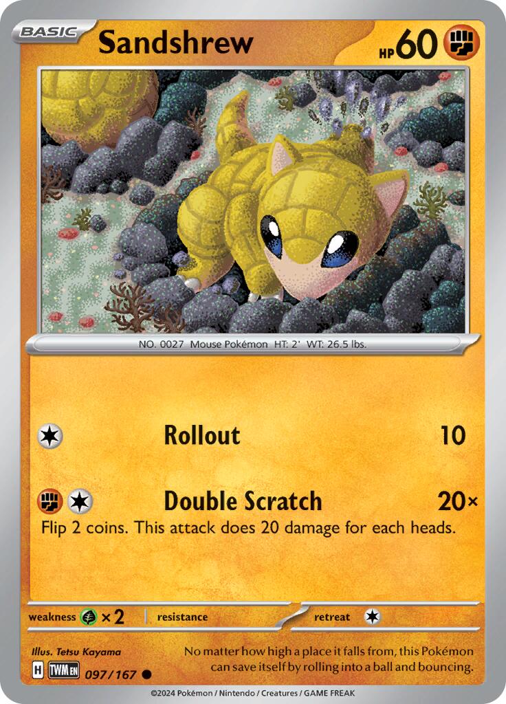 Sandshrew (097/167) [Scarlet & Violet: Twilight Masquerade] | Exor Games Summserside