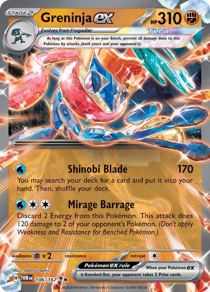 Greninja ex (106/167) [Scarlet & Violet: Twilight Masquerade] | Exor Games Summserside