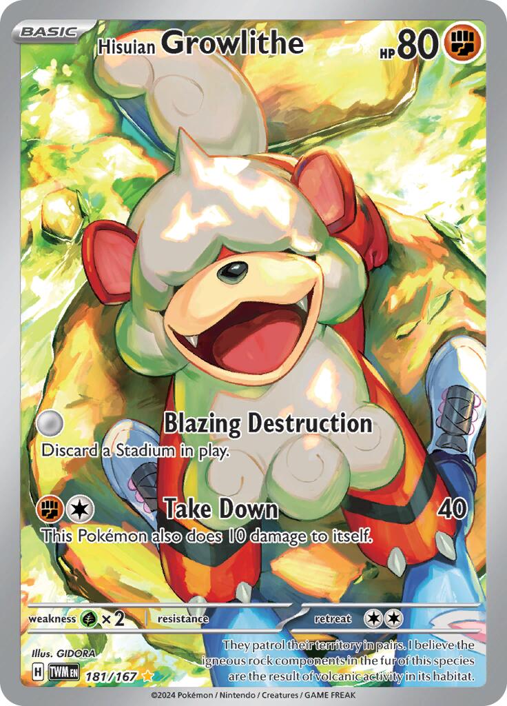 Hisuian Growlithe (181/167) [Scarlet & Violet: Twilight Masquerade] | Exor Games Summserside