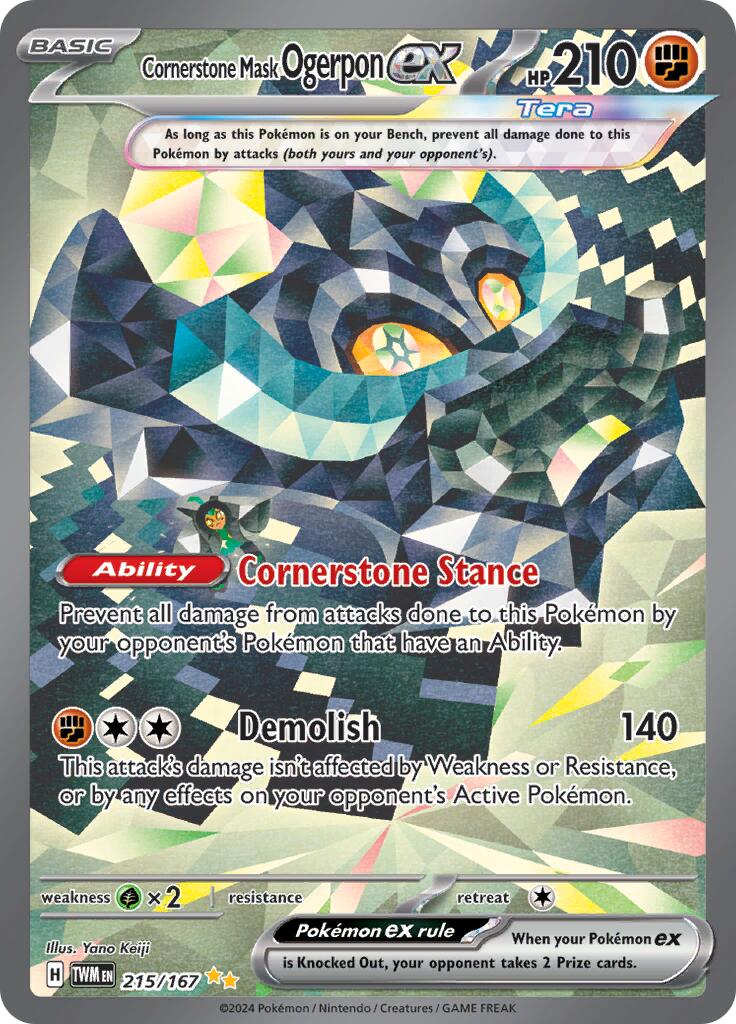 Cornerstone Mask Ogerpon ex (215/167) [Scarlet & Violet: Twilight Masquerade] | Exor Games Summserside