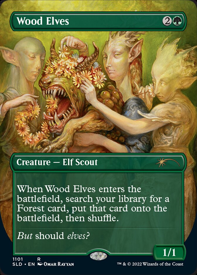 Wood Elves (Borderless) [Secret Lair Drop Series] | Exor Games Summserside