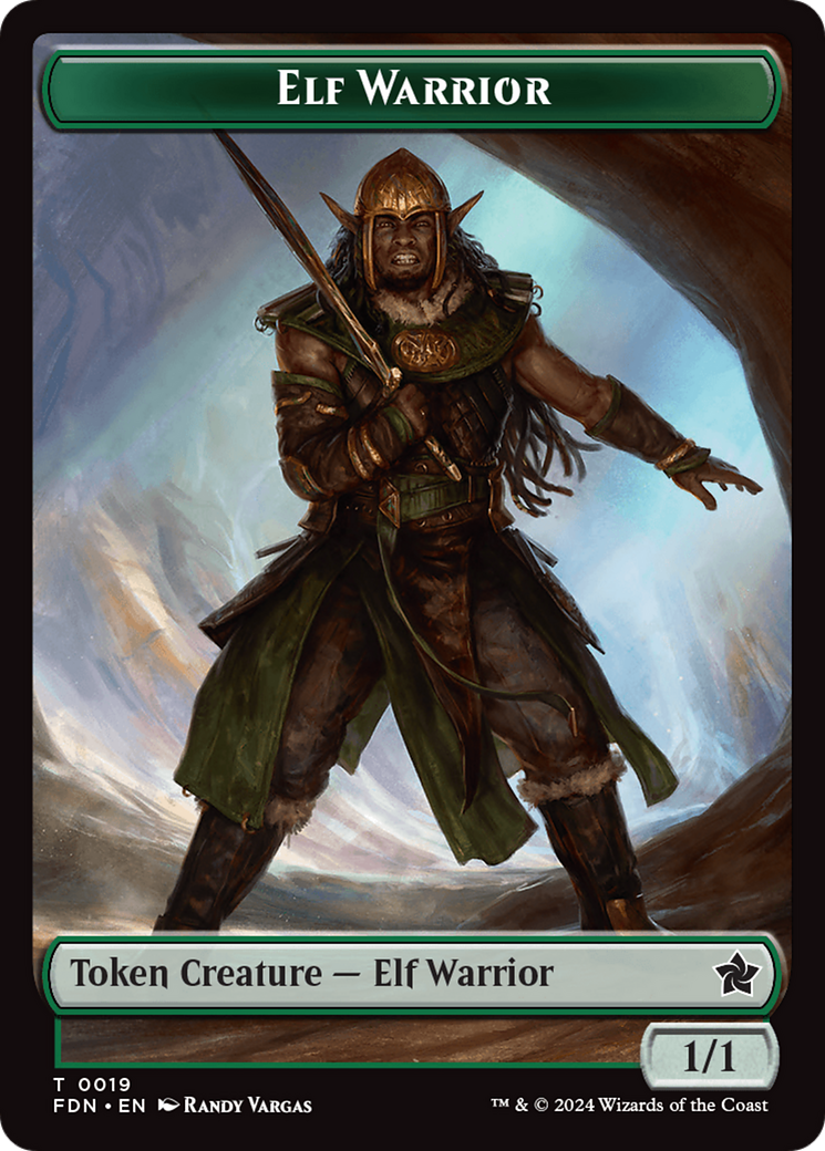 Elf Warrior // Rat (0030) Double-Sided Token [Foundations Tokens] | Exor Games Summserside