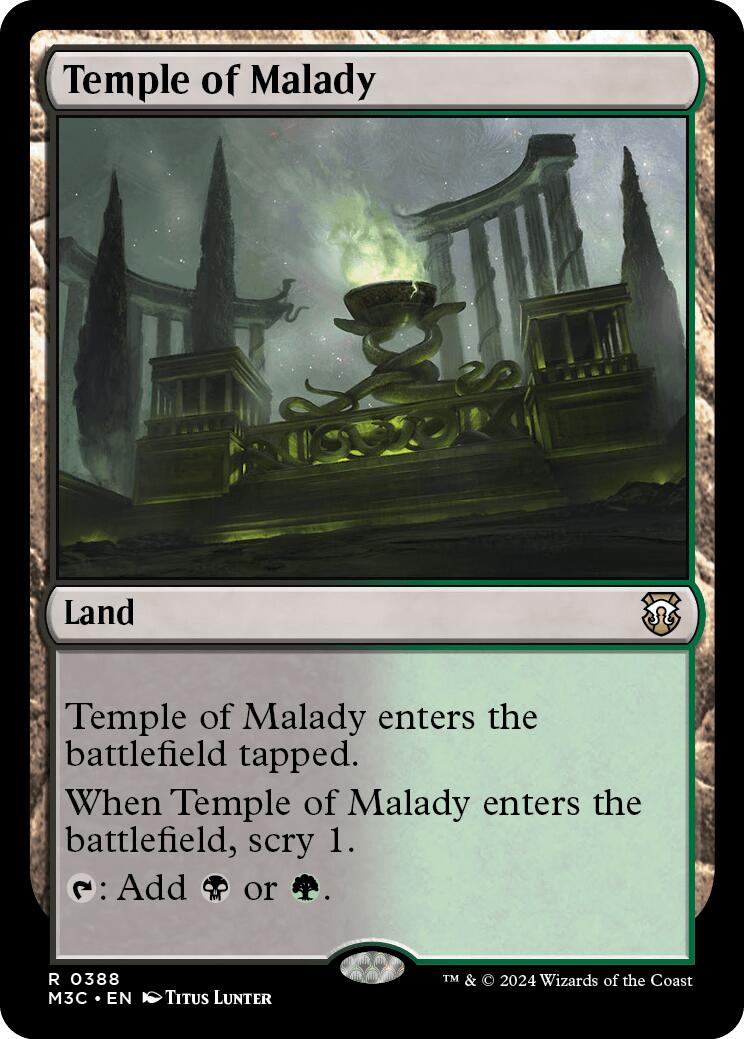 Temple of Malady [Modern Horizons 3 Commander] | Exor Games Summserside