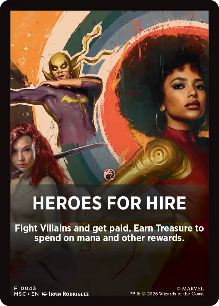 Heroes For Hire Theme Card [Marvel Super Heroes Commander] | Exor Games Summserside