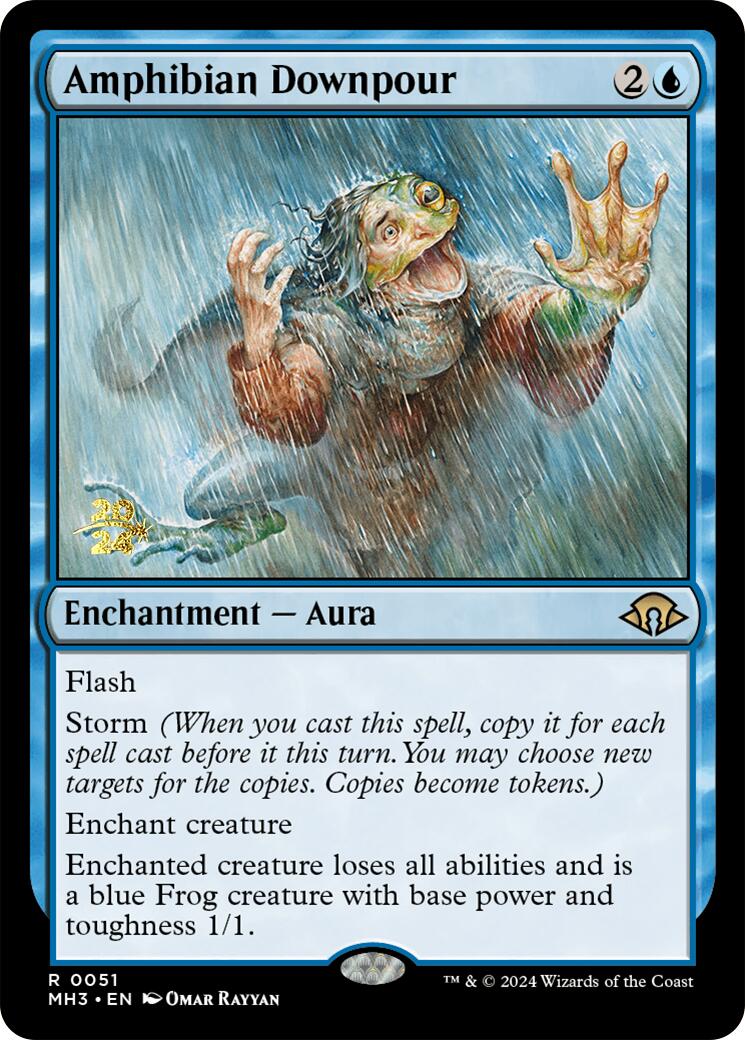 Amphibian Downpour [Modern Horizons 3 Prerelease Promos] | Exor Games Summserside