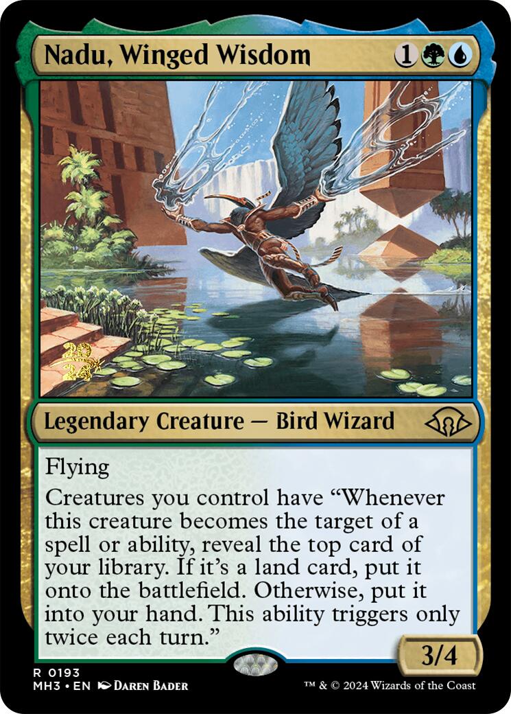 Nadu, Winged Wisdom [Modern Horizons 3 Prerelease Promos] | Exor Games Summserside