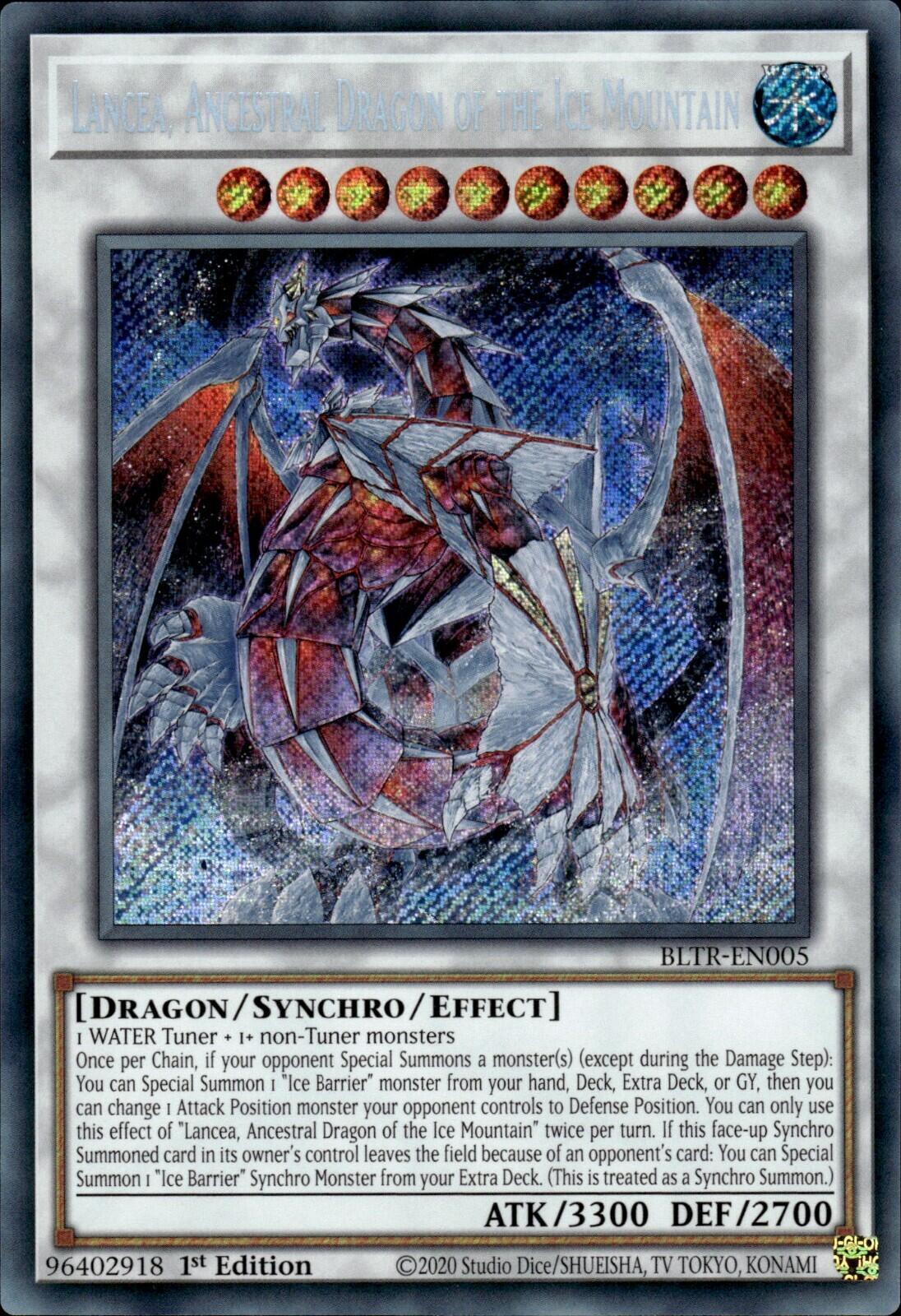 Lancea, Ancestral Dragon of the Ice Mountain [BLTR-EN005] Secret Rare | Exor Games Summserside