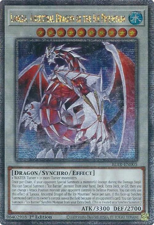 Lancea, Ancestral Dragon of the Ice Mountain (Quarter Century Secret Rare) [BLTR-EN005] Quarter Century Secret Rare | Exor Games Summserside