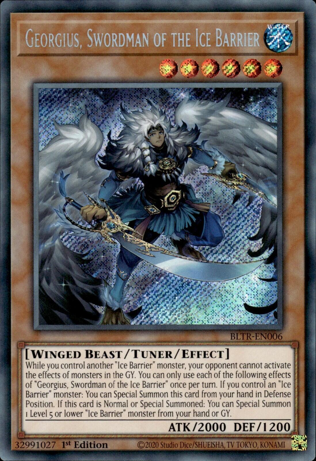 Georgius, Swordman of the Ice Barrier [BLTR-EN006] Secret Rare | Exor Games Summserside