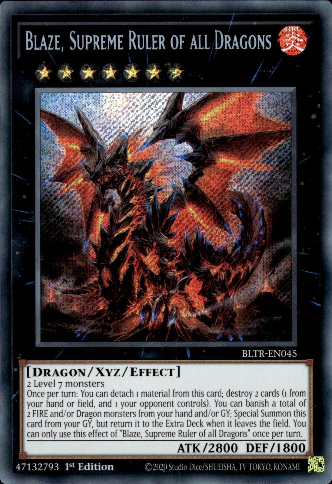 Blaze, Supreme Ruler of all Dragons [BLTR-EN045] Secret Rare | Exor Games Summserside