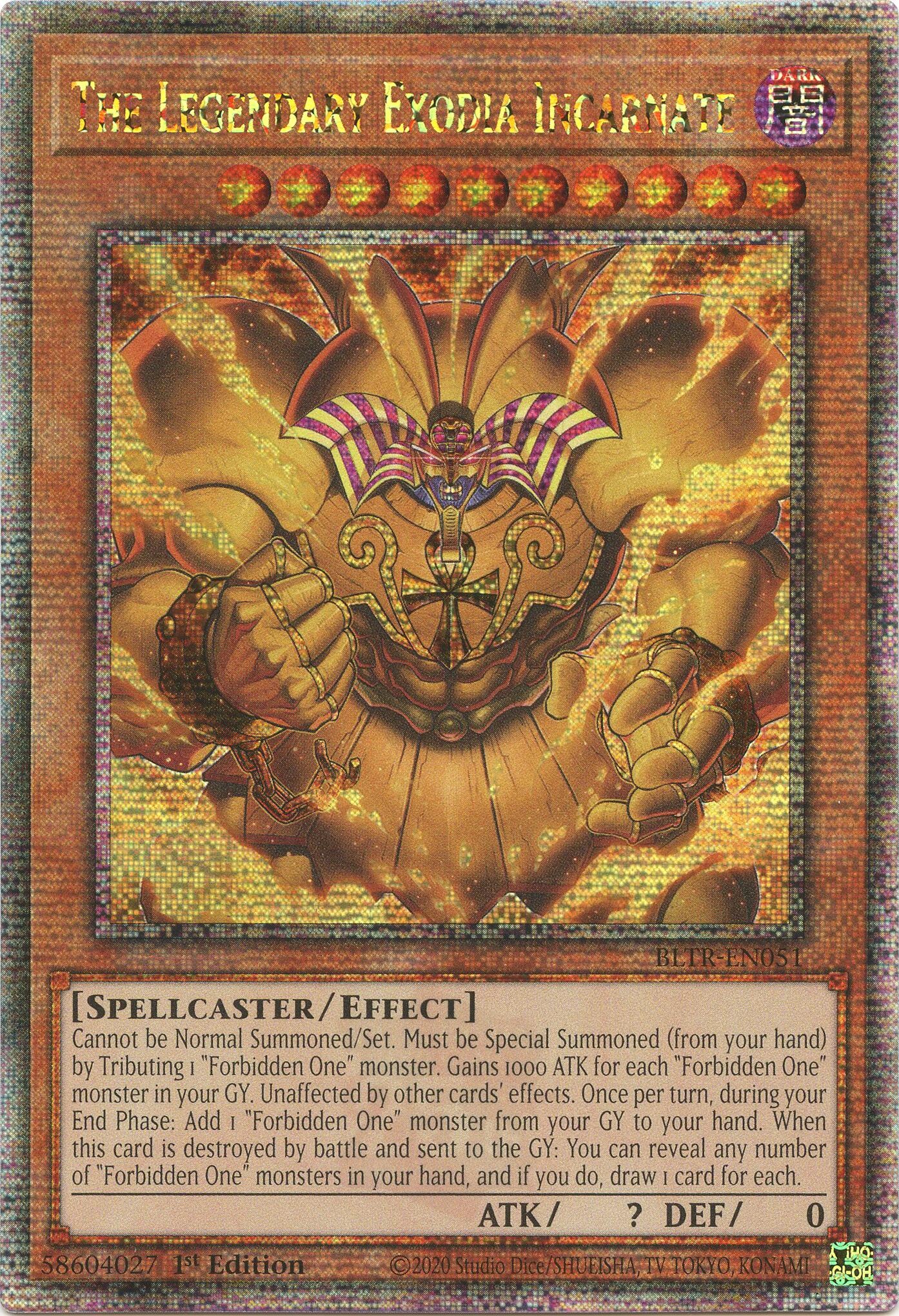 The Legendary Exodia Incarnate (Quarter Century Secret Rare) [BLTR-EN051] Quarter Century Secret Rare | Exor Games Summserside