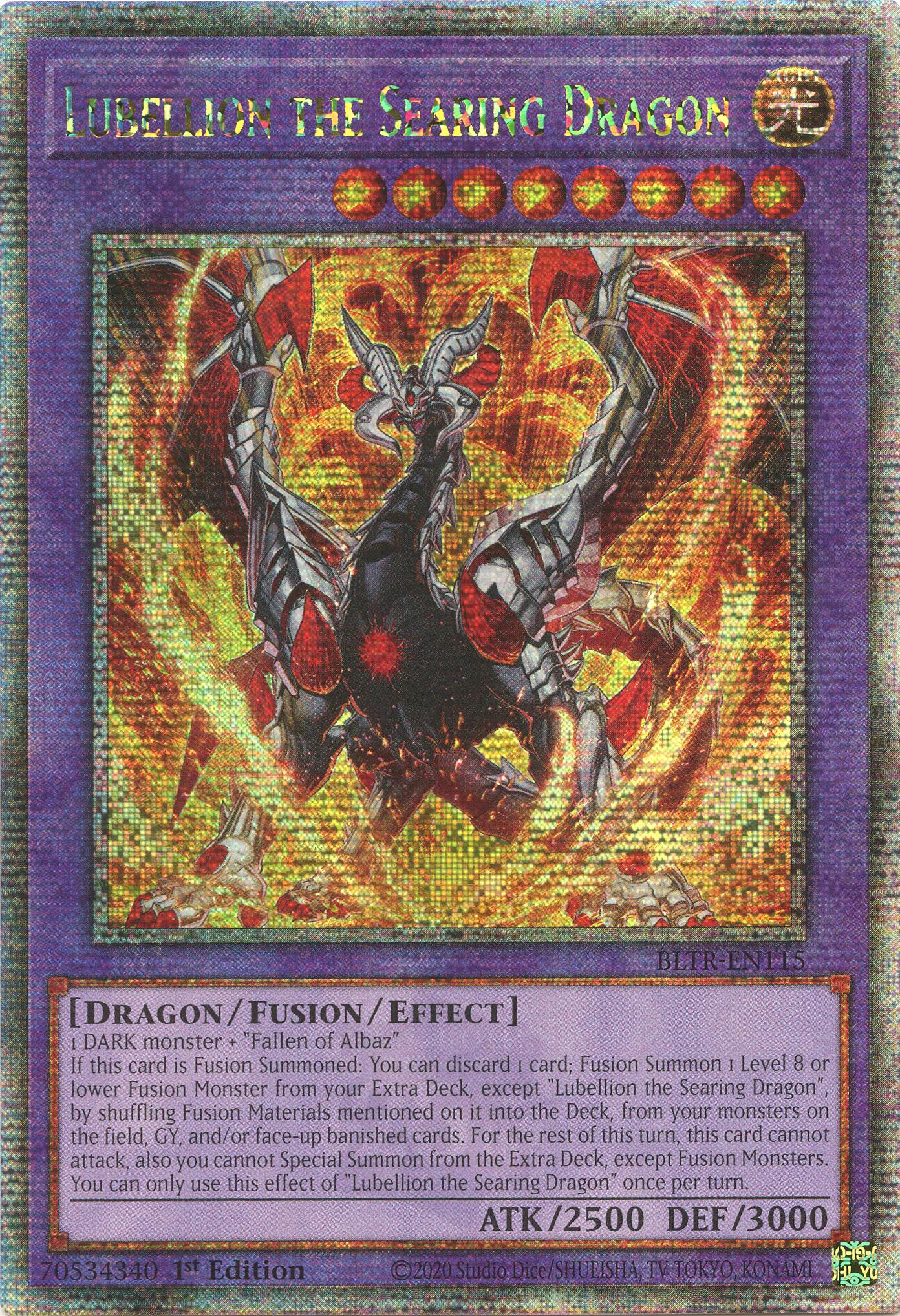 Lubellion the Searing Dragon (Quarter Century Secret Rare) [BLTR-EN115] Quarter Century Secret Rare | Exor Games Summserside