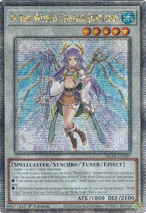 Ib the World Chalice Justiciar (Quarter Century Secret Rare) [BLTR-EN089] Quarter Century Secret Rare | Exor Games Summserside