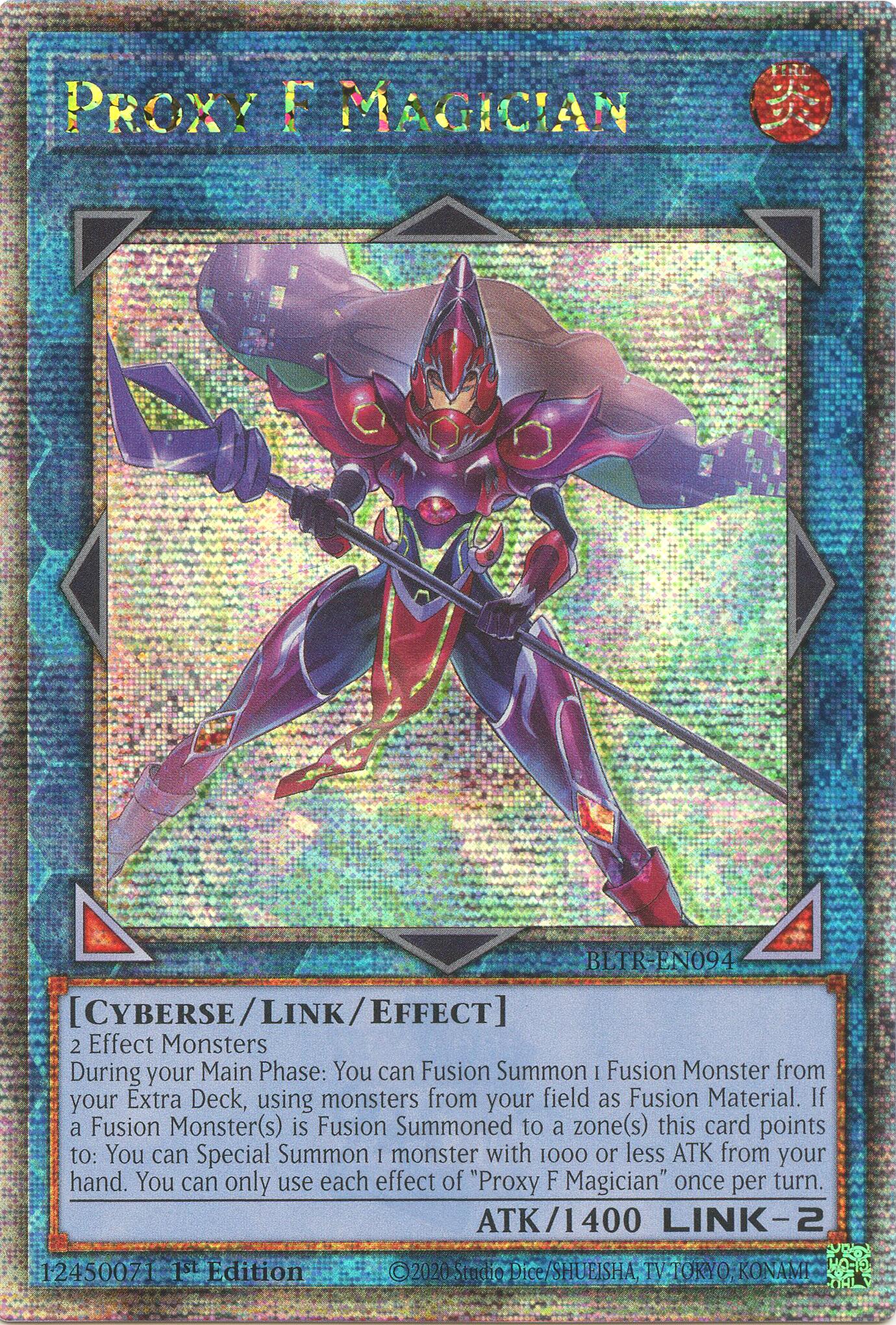 Proxy F Magician (Quarter Century Secret Rare) [BLTR-EN094] Quarter Century Secret Rare | Exor Games Summserside