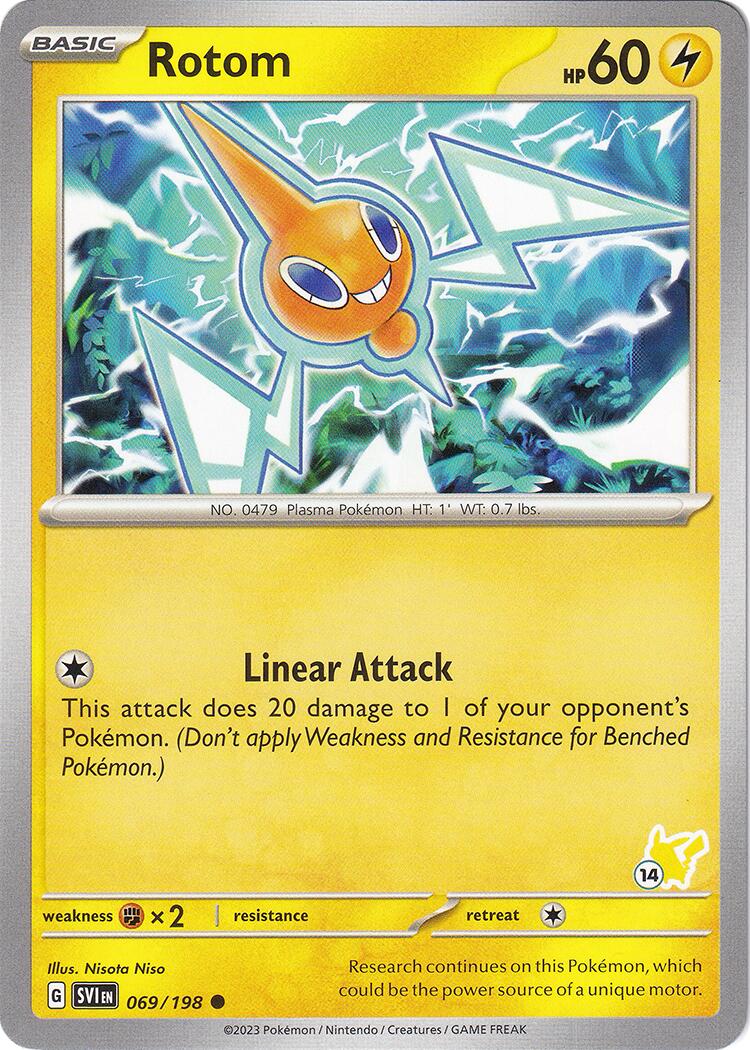 Rotom (069/198) (Pikachu Stamp #14) [Battle Academy 2024] | Exor Games Summserside