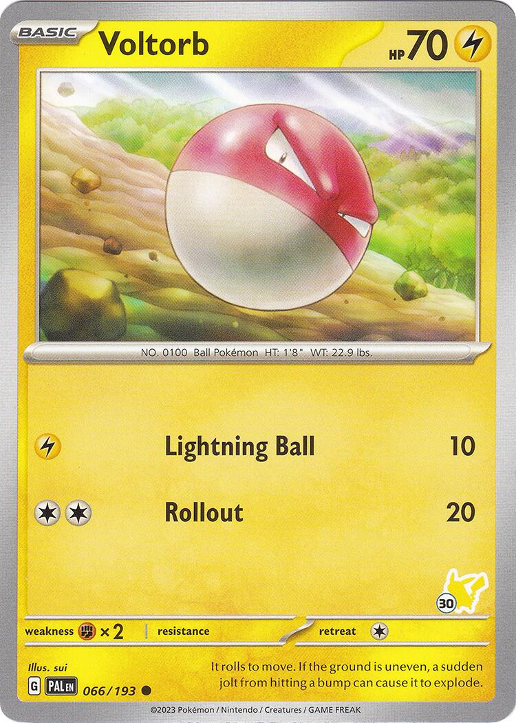 Voltorb (066/193) (Pikachu Stamp #30) [Battle Academy 2024] | Exor Games Summserside