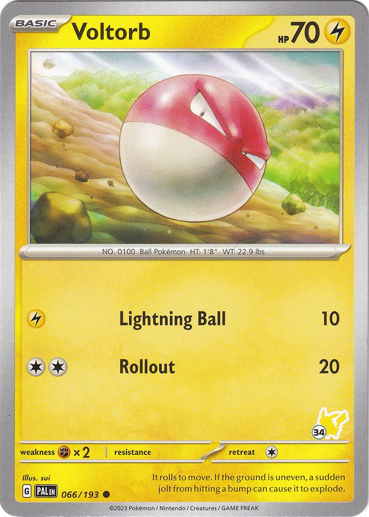 Voltorb (066/193) (Pikachu Stamp #34) [Battle Academy 2024] | Exor Games Summserside