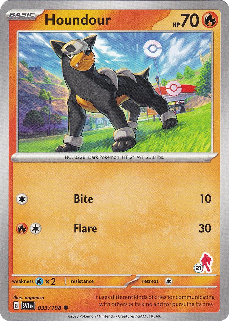 Houndour (033/198) (Armarouge Stamp #21) [Battle Academy 2024] | Exor Games Summserside