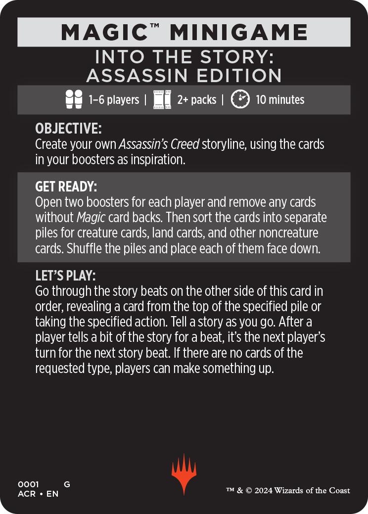 Into The Story: Assassin Edition (Magic Minigame) [Assassin's Creed Minigame] | Exor Games Summserside