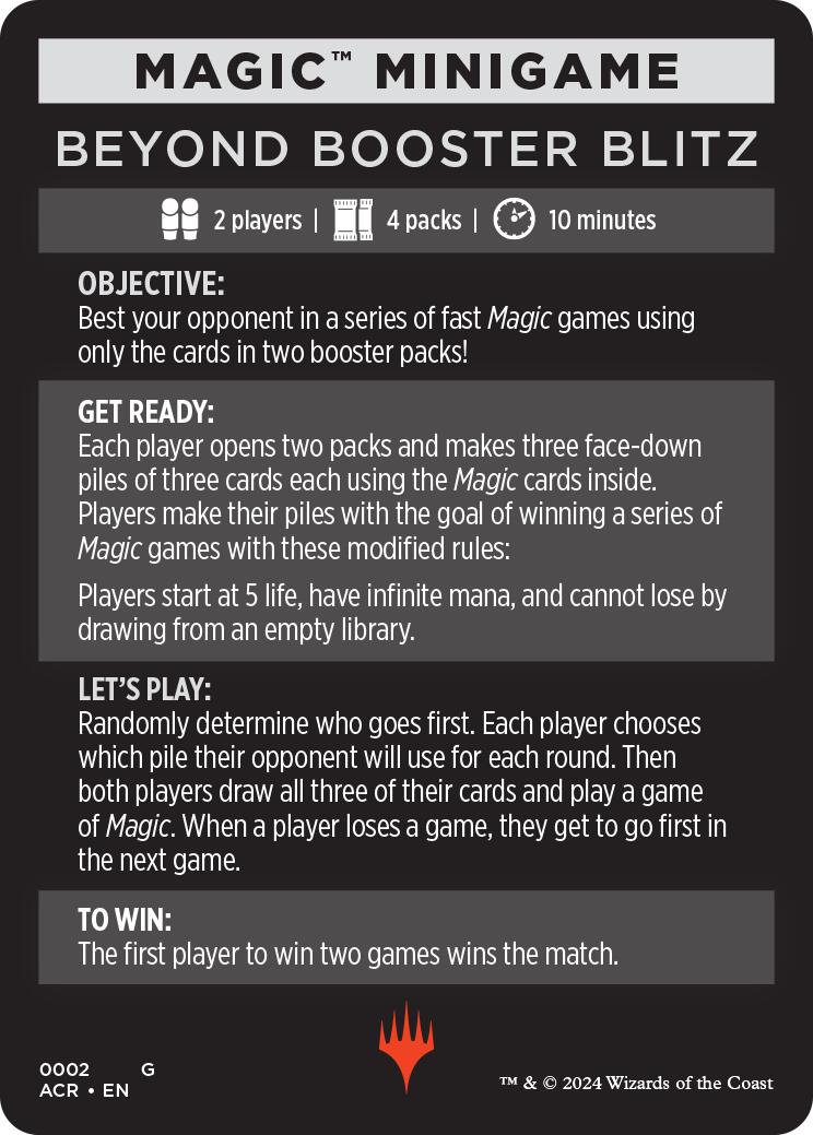 Beyond Booster Blitz (Magic Minigame) [Assassin's Creed Minigame] | Exor Games Summserside
