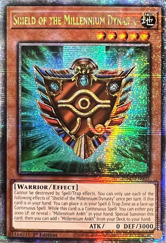 Shield of the Millennium Dynasty (Quarter Century Secret Rare) [INFO-EN003] Quarter Century Secret Rare | Exor Games Summserside