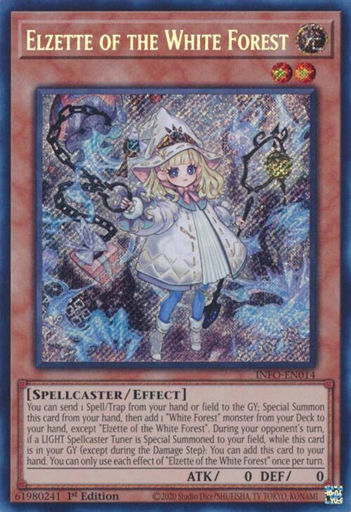 Elzette of the White Forest [INFO-EN014] Secret Rare | Exor Games Summserside