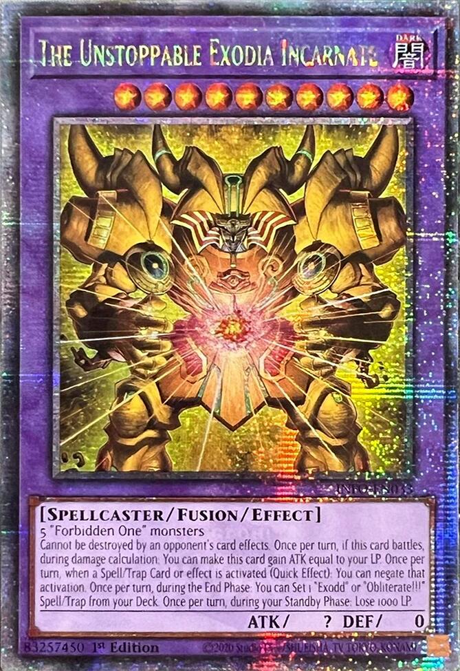 The Unstoppable Exodia Incarnate (Quarter Century Secret Rare) [INFO-EN033] Quarter Century Secret Rare | Exor Games Summserside