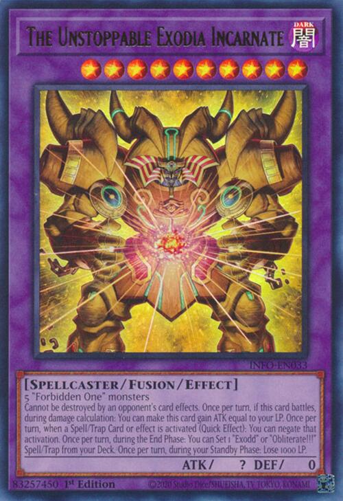 The Unstoppable Exodia Incarnate [INFO-EN033] Ultra Rare | Exor Games Summserside