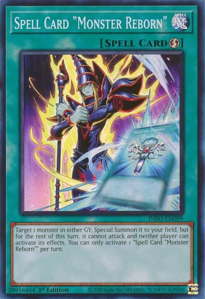 Spell Card "Monster Reborn" [INFO-EN099] Super Rare | Exor Games Summserside