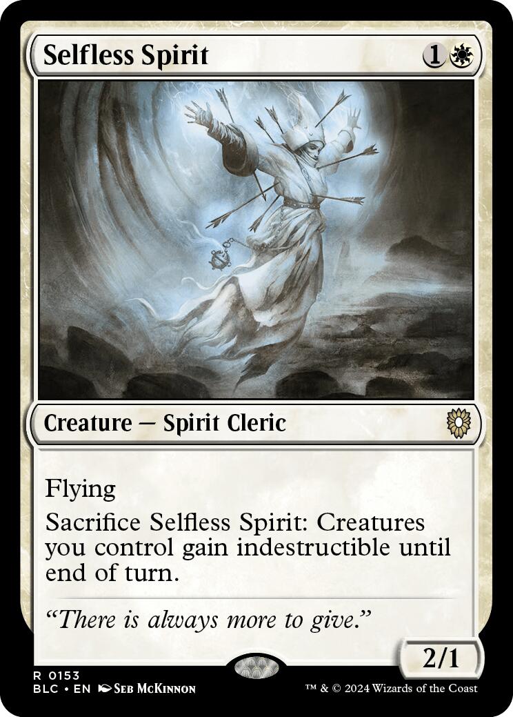 Selfless Spirit [Bloomburrow Commander] | Exor Games Summserside