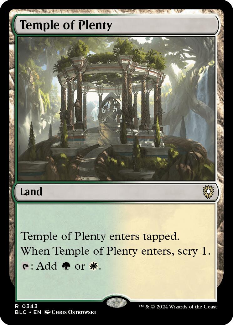 Temple of Plenty [Bloomburrow Commander] | Exor Games Summserside