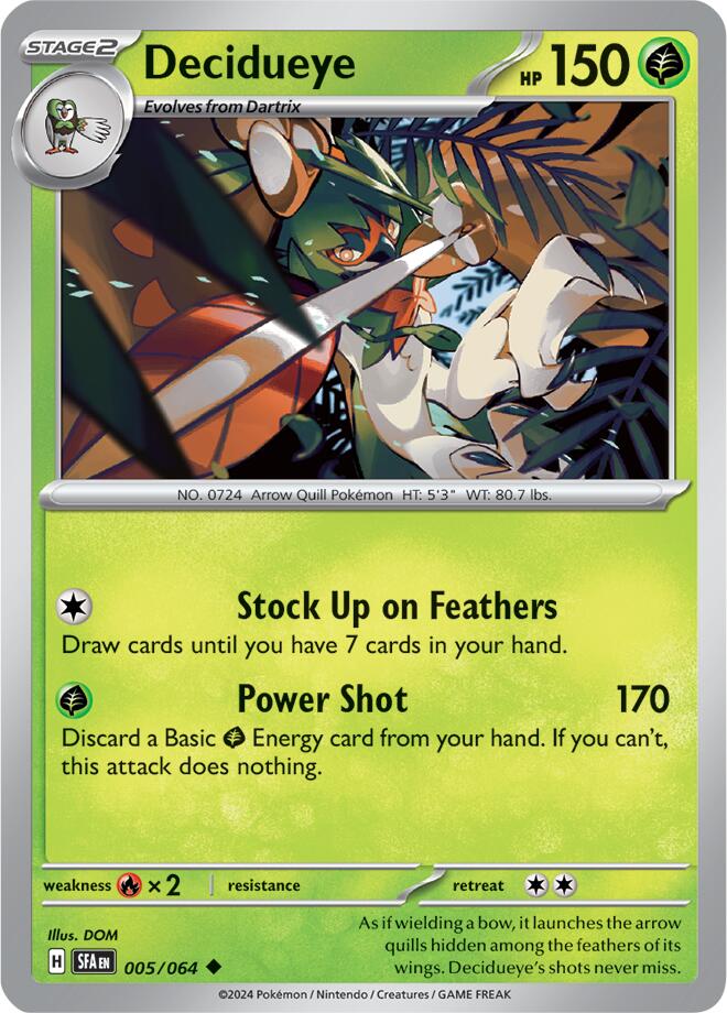 Decidueye (005/064) [Scarlet & Violet: Shrouded Fable] | Exor Games Summserside