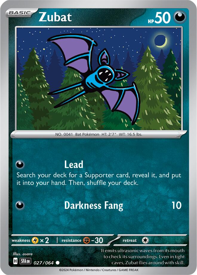 Zubat (027/064) [Scarlet & Violet: Shrouded Fable] | Exor Games Summserside