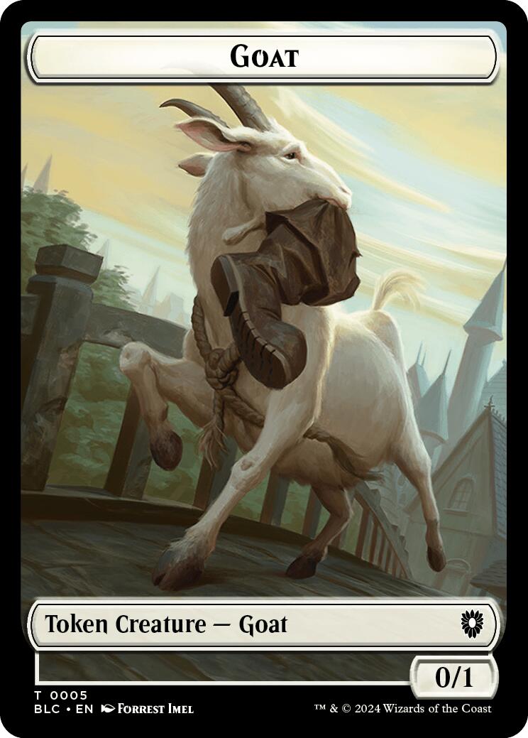 Goat // Wolf (032) Double-Sided Token [Bloomburrow Commander Tokens] | Exor Games Summserside