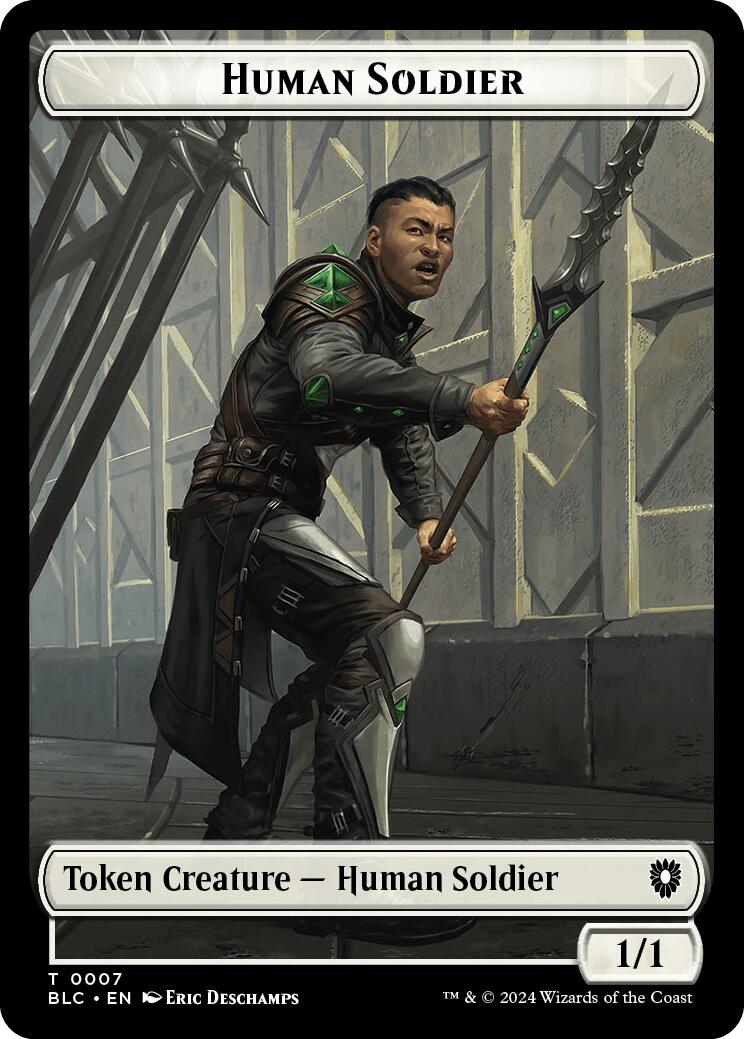 Human Soldier // Wolf (035) Double-Sided Token [Bloomburrow Commander Tokens] | Exor Games Summserside