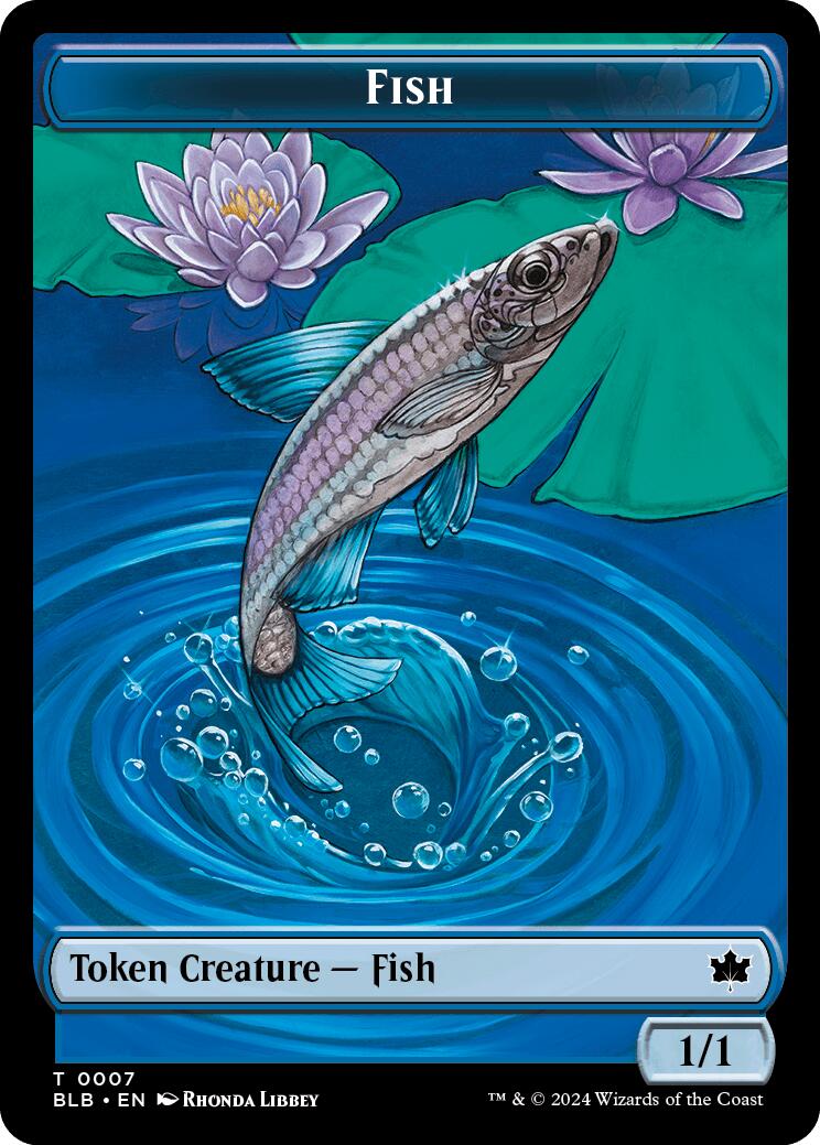 Bird (011) // Fish Double-Sided Token [Bloomburrow Commander Tokens] | Exor Games Summserside