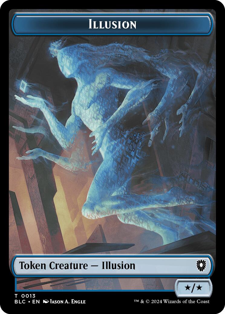 Illusion // Goblin Double-Sided Token [Bloomburrow Commander Tokens] | Exor Games Summserside