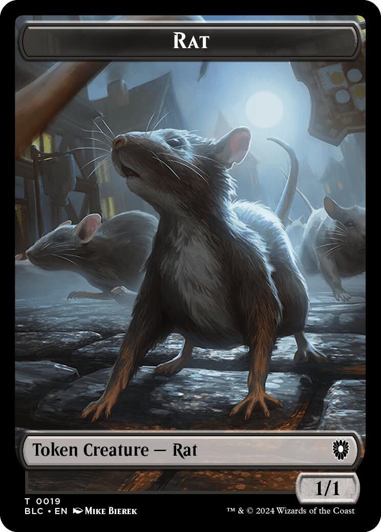 Rat // Raccoon Double-Sided Token [Bloomburrow Commander Tokens] | Exor Games Summserside