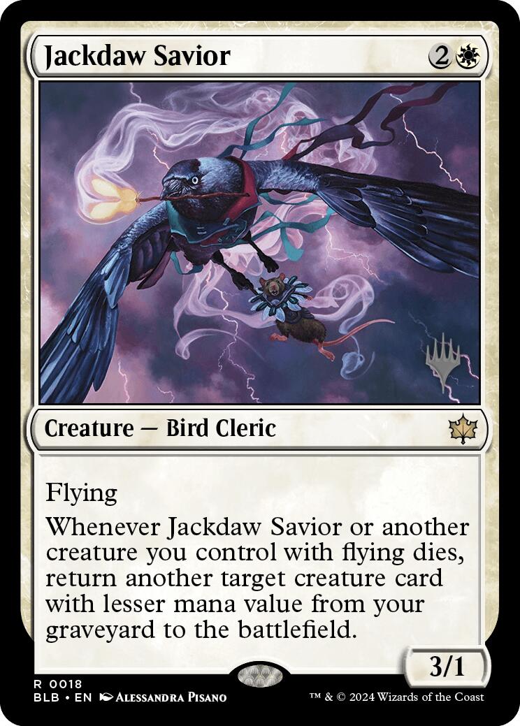 Jackdaw Savior (Promo Pack) [Bloomburrow Promos] | Exor Games Summserside