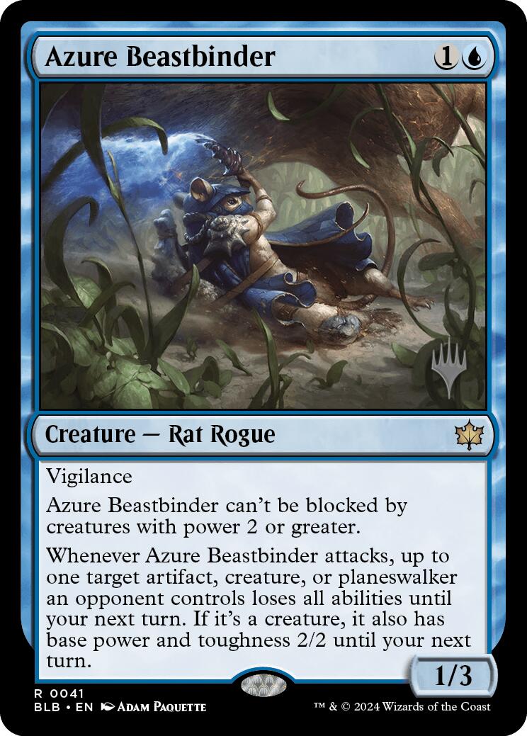 Azure Beastbinder (Promo Pack) [Bloomburrow Promos] | Exor Games Summserside