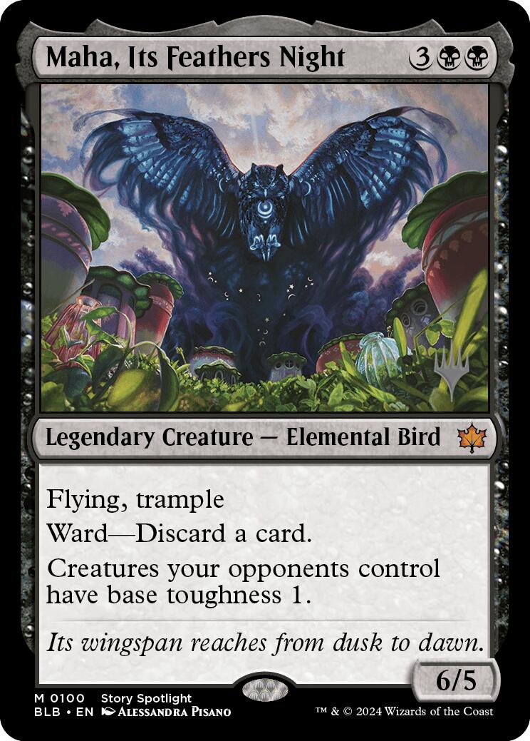 Maha, Its Feathers Night (Promo Pack) [Bloomburrow Promos] | Exor Games Summserside