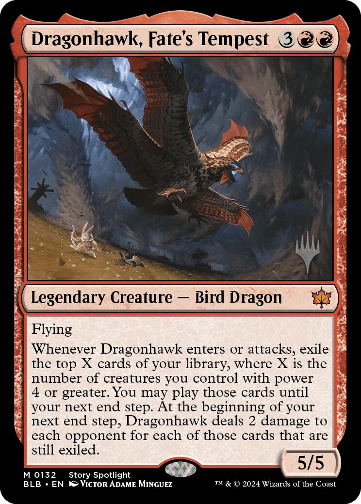 Dragonhawk, Fate's Tempest (Promo Pack) [Bloomburrow Promos] | Exor Games Summserside