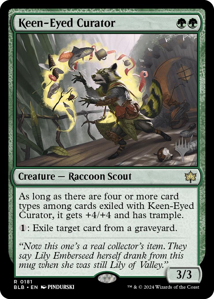 Keen-Eyed Curator (Promo Pack) [Bloomburrow Promos] | Exor Games Summserside