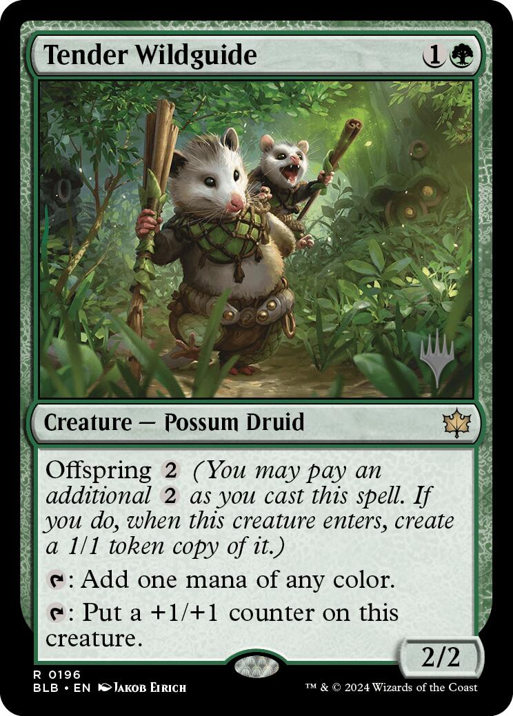 Tender Wildguide (Promo Pack) [Bloomburrow Promos] | Exor Games Summserside