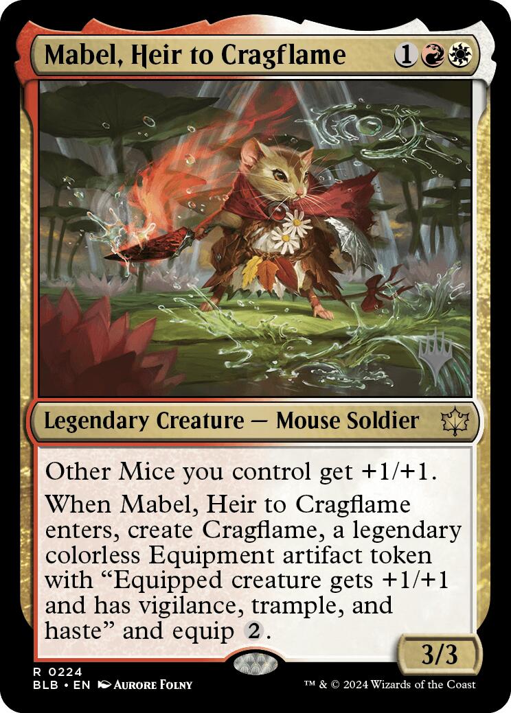 Mabel, Heir to Cragflame (Promo Pack) [Bloomburrow Promos] | Exor Games Summserside