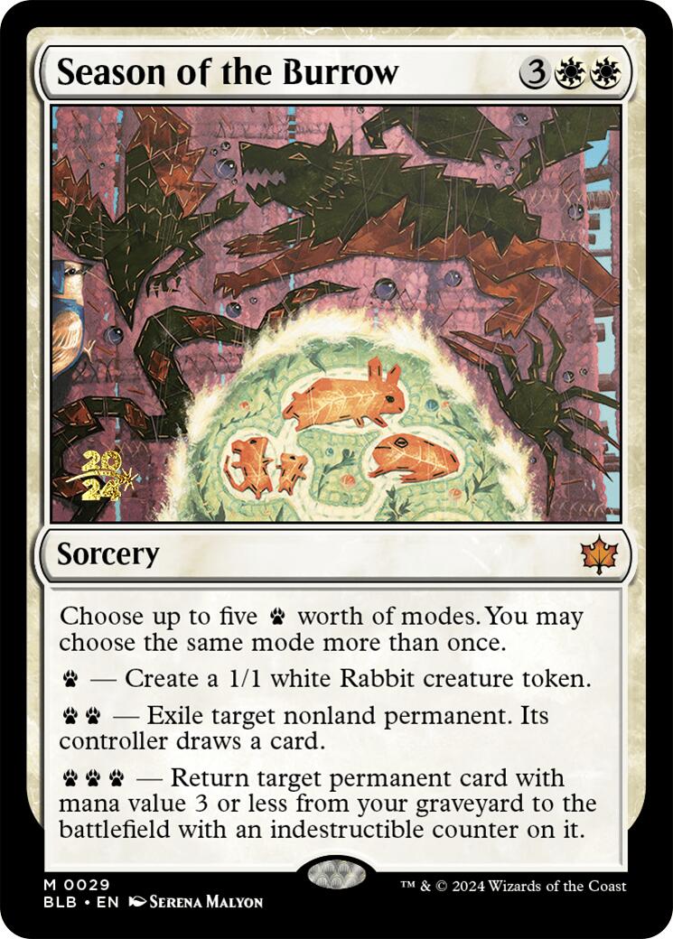 Season of the Burrow [Bloomburrow Prerelease Promos] | Exor Games Summserside