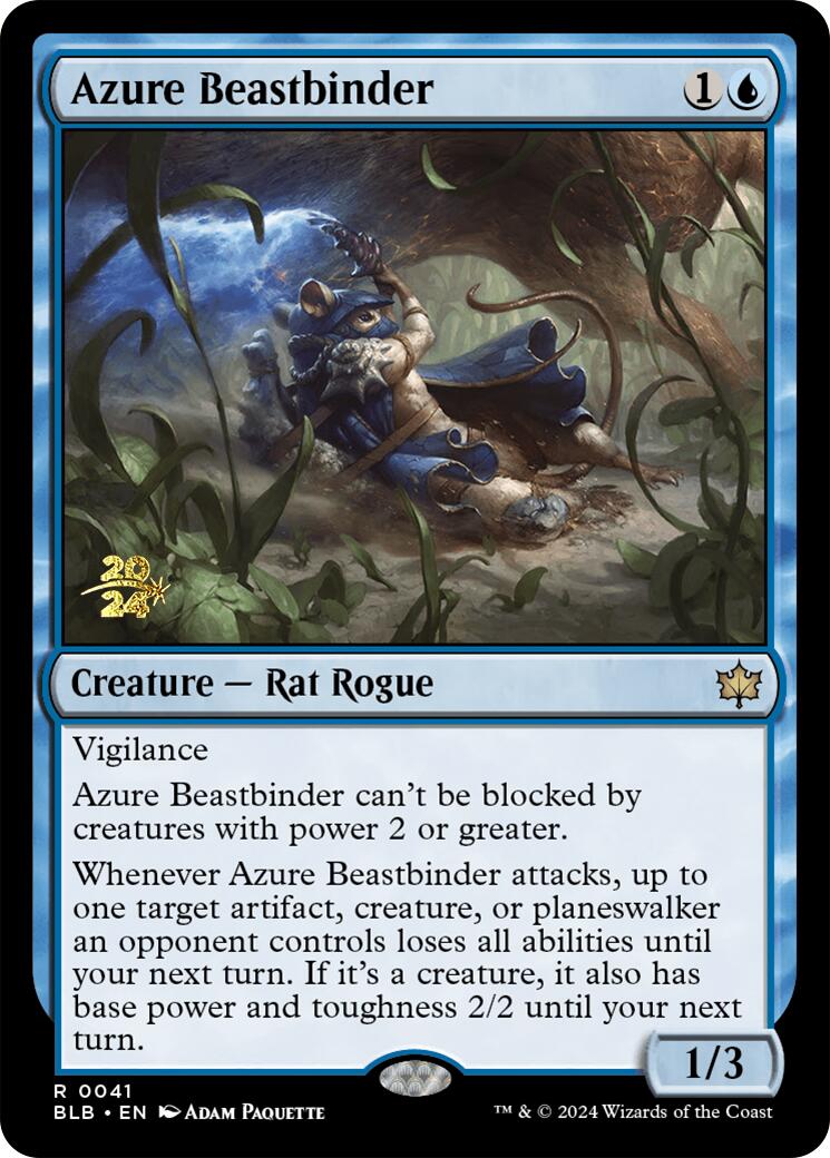 Azure Beastbinder [Bloomburrow Prerelease Promos] | Exor Games Summserside