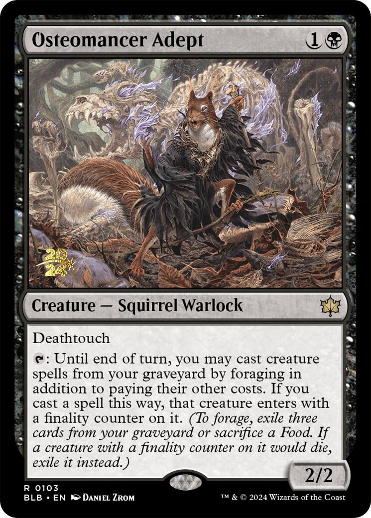 Osteomancer Adept [Bloomburrow Prerelease Promos] | Exor Games Summserside