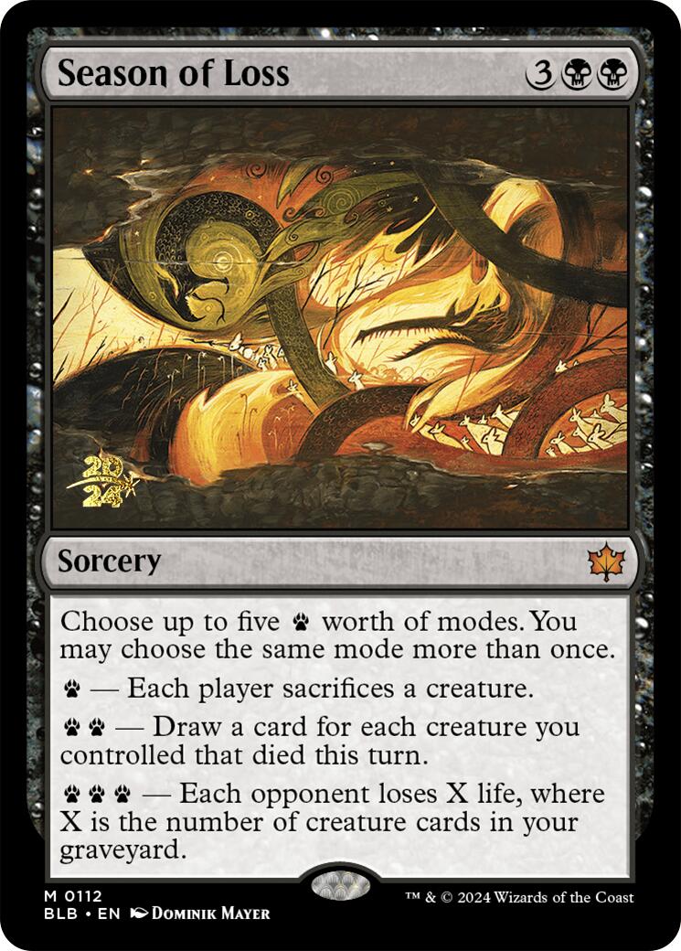 Season of Loss [Bloomburrow Prerelease Promos] | Exor Games Summserside